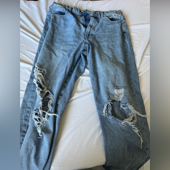 Blue Distressed Jeans - Picture 1 of 2